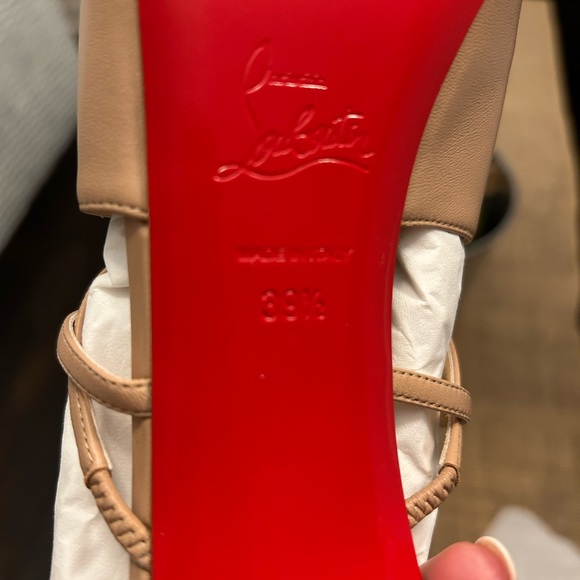 Christian Louboutin Holly Alta 120 Napa NUDE - Picture 8 of 8